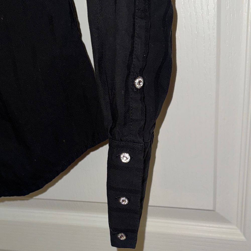 Express Black Button Down Shirt - image 6